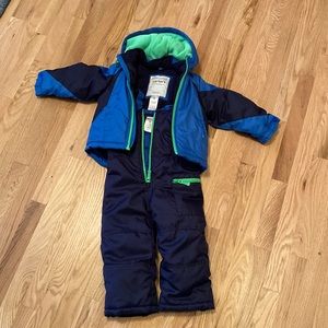 Carter’s Blue winter coat and snow bibs 3T